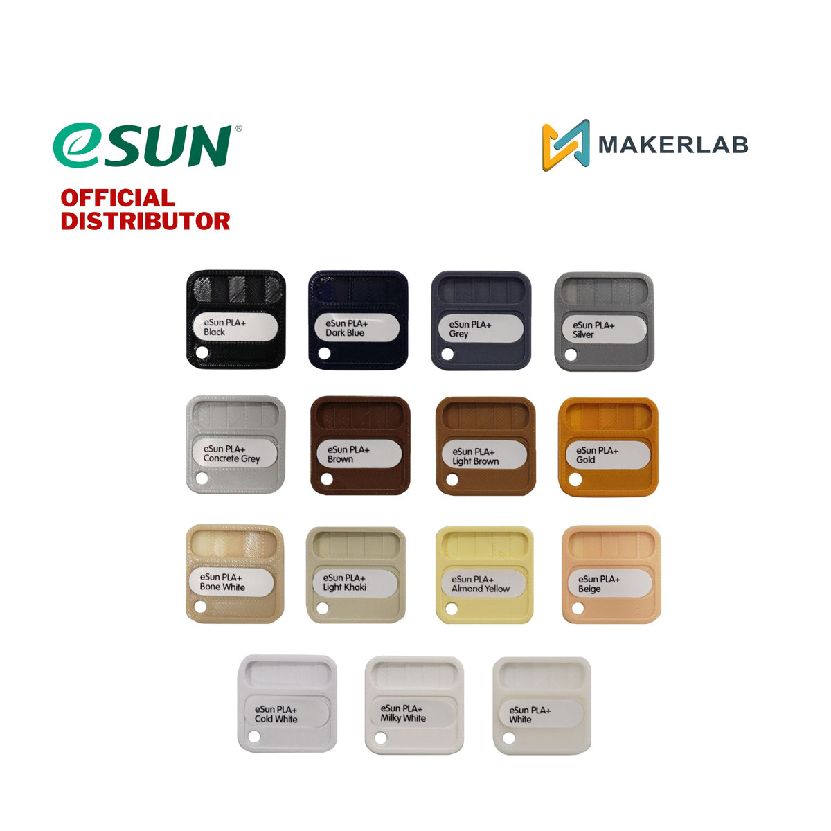 Esun Filaments Swatches