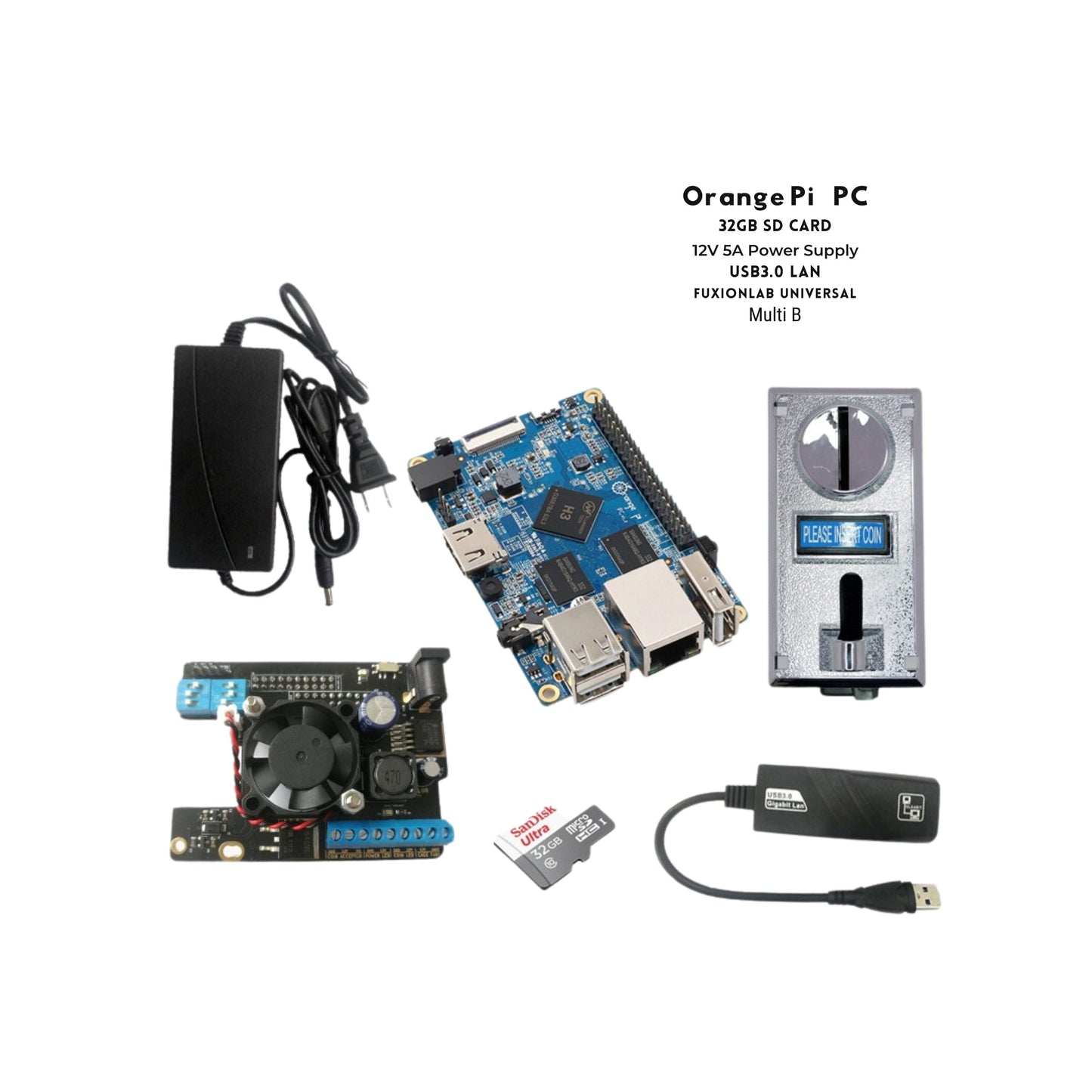 Kit Orange Pi PC H3 Quad-Core 1GB with USB Power Cable Kit for Pisowifi Piso Wifi Vendo__ OPiPC Fux