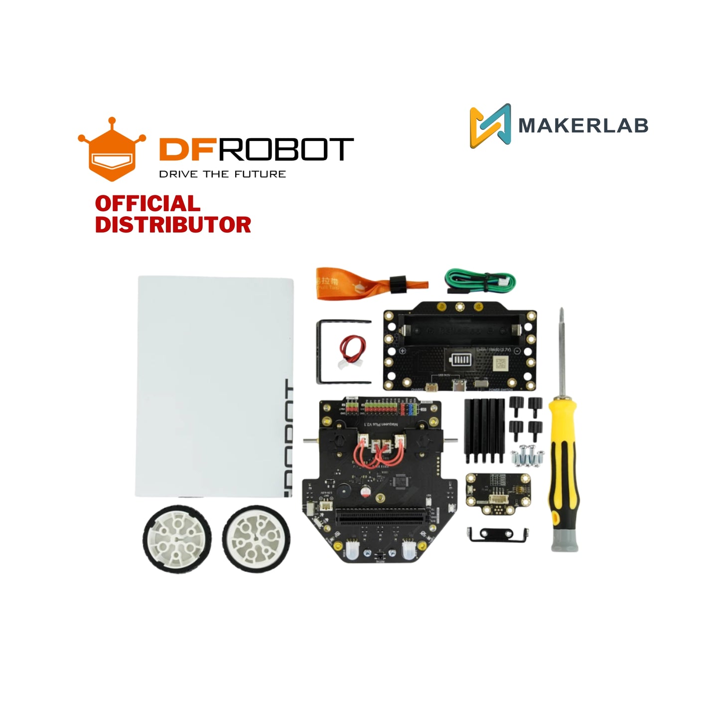 DFRobot Maqueen Plus V3 - STEM Educational micro:bit Robot with Matrix Laser Ranging (18650 Battery)