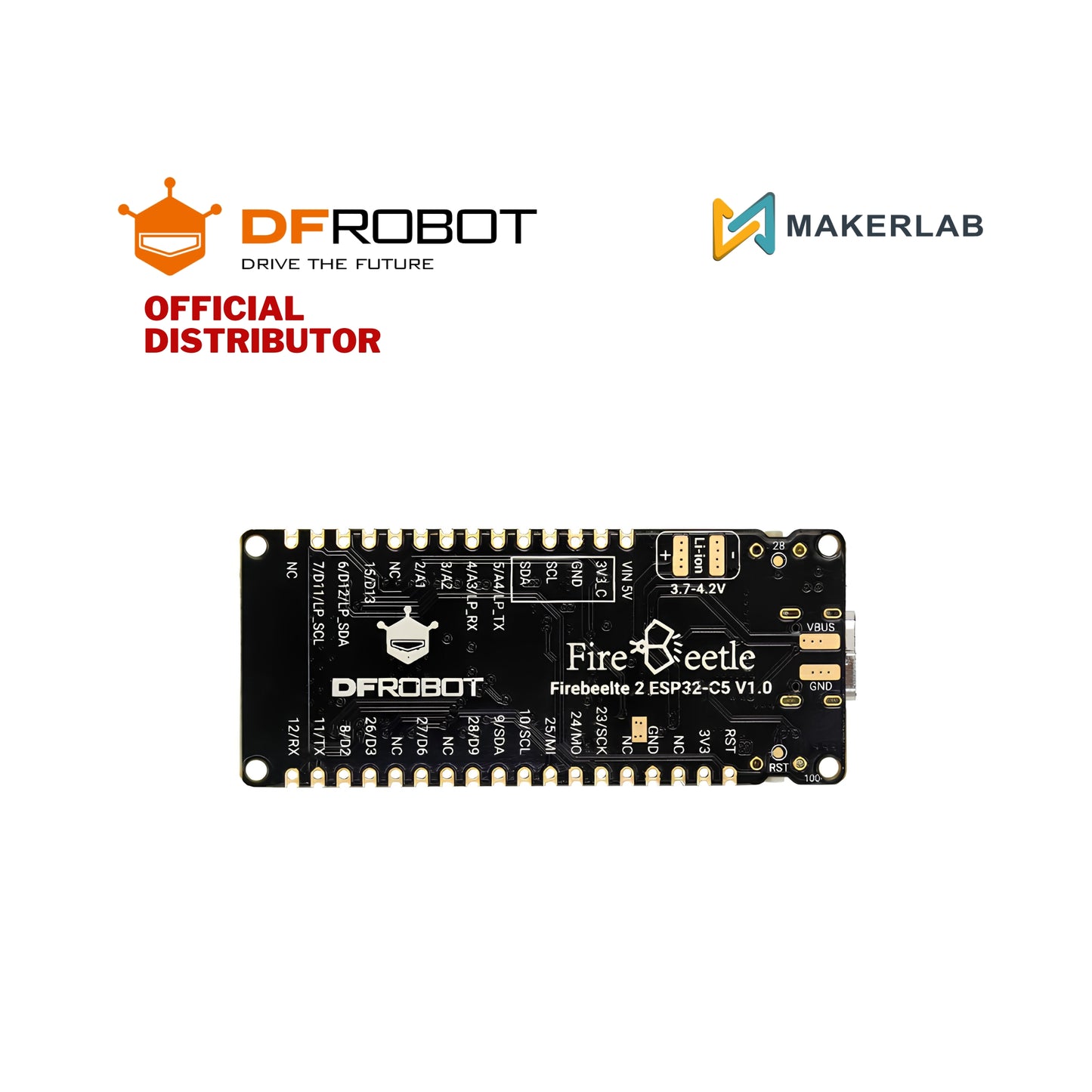 DFRobot FireBeetle 2 ESP32-C5 IoT Development Board (2.4 / 5GHz Wi-Fi 6, Solar Charging, Home Assistant)