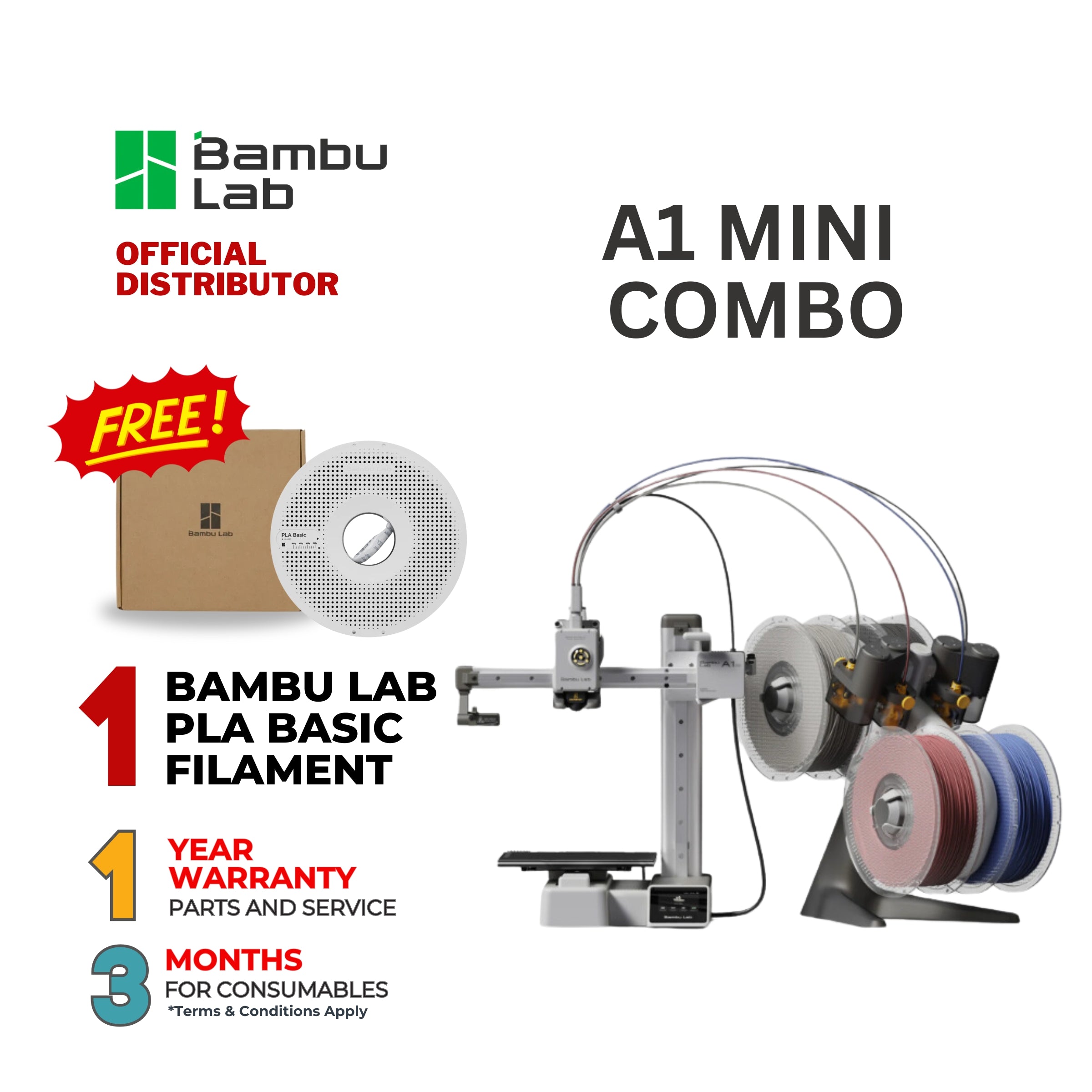 Bambu Lab A1 Mini and A1 Mini Combo 3D Printer | Makerlab PH