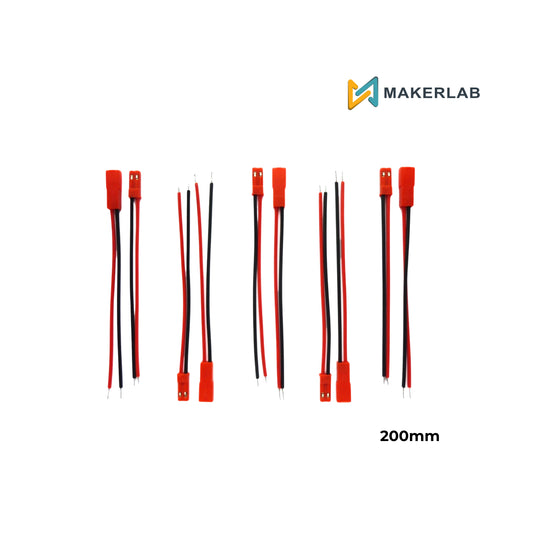5 pairs 2-Pin JST RCY Male and Female Connector 200mm 20cm