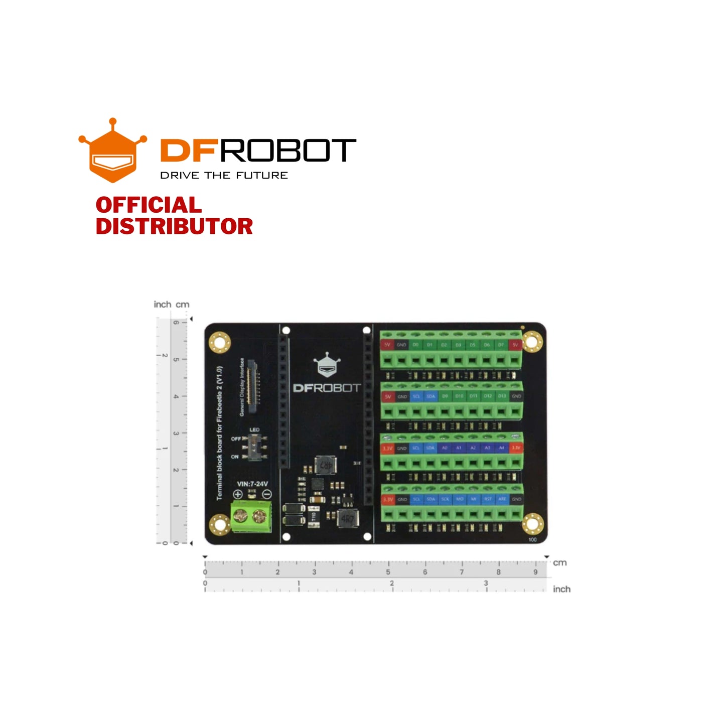 Terminal Block Board for FireBeetle 2 ESP32-E IoT Microcontroller