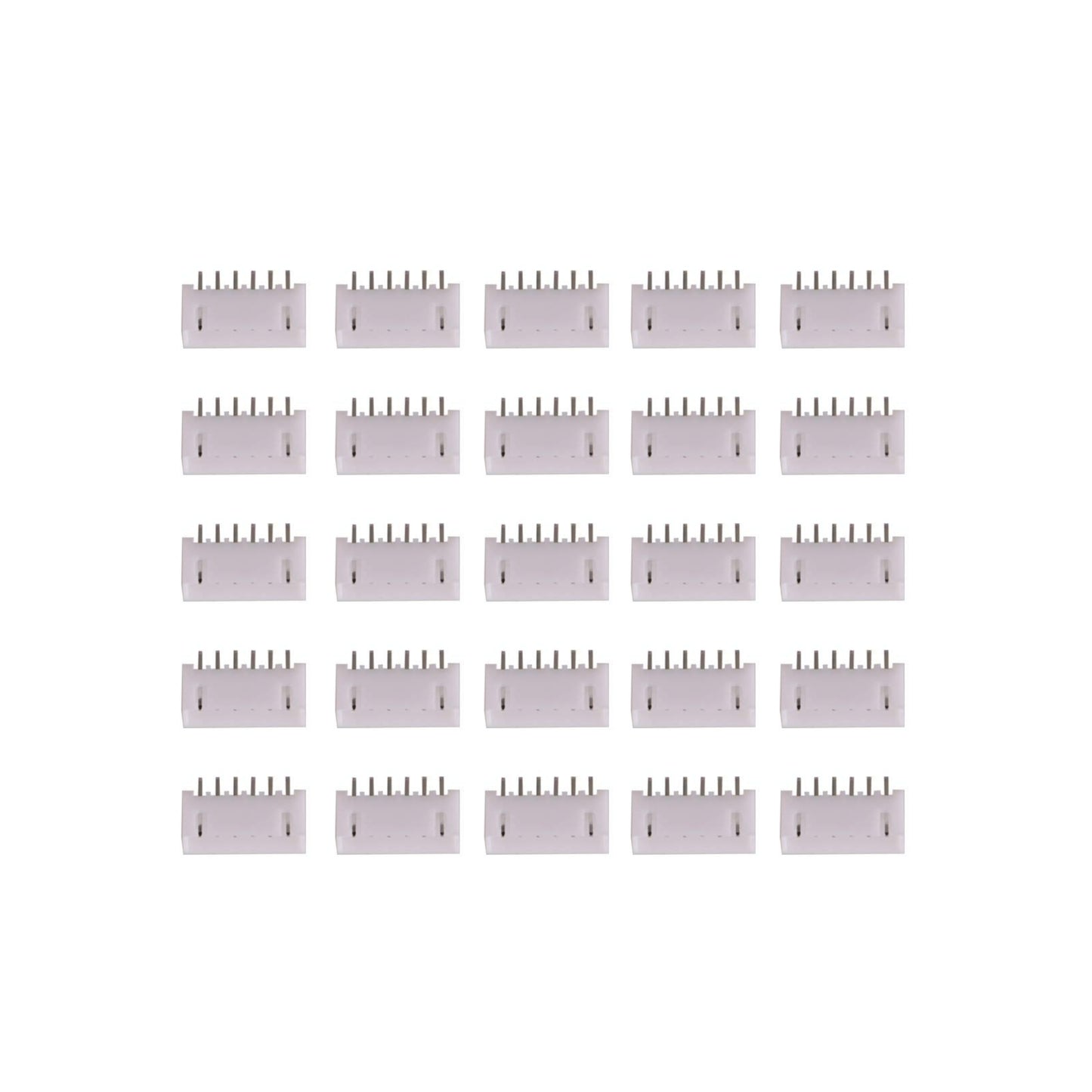25pcs 6-Pin JST XH Shrouded Male Connector Straight