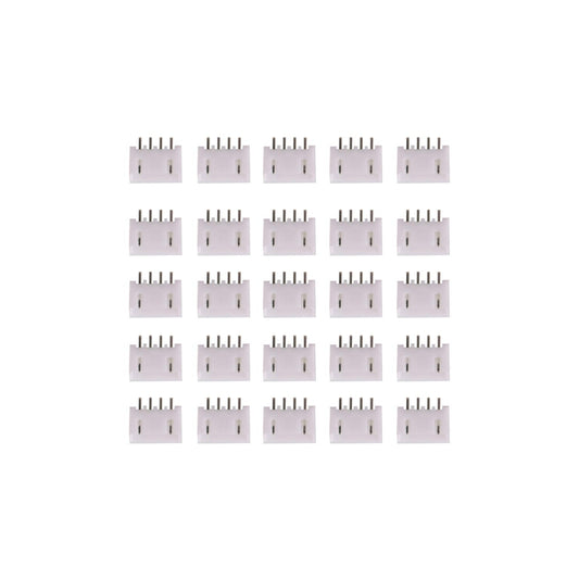 25pcs 4-Pin JST XH Shrouded Male Connector Straight