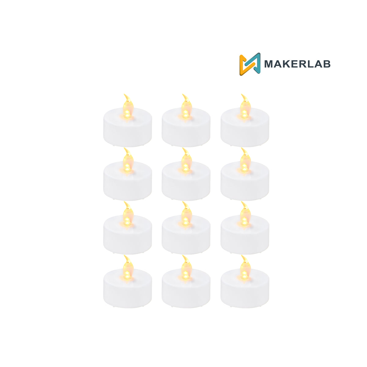 LED Flame Tea Light Candle Set (12pcs)-KM008
