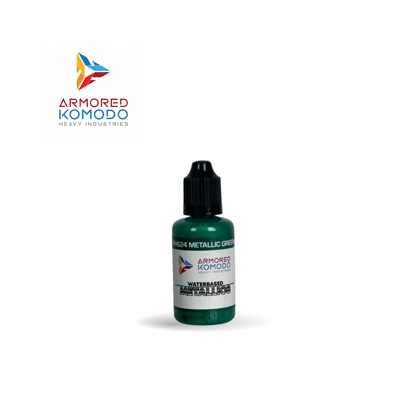 Arkom Waterbased Acrylic Metallic Green 30 ml PH624