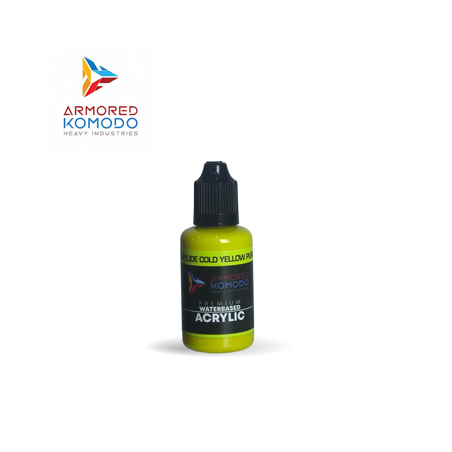 Arkom Waterbased Acrylic PY74 Arylide Cold Yellow Pure Pigment 30 ml PH735