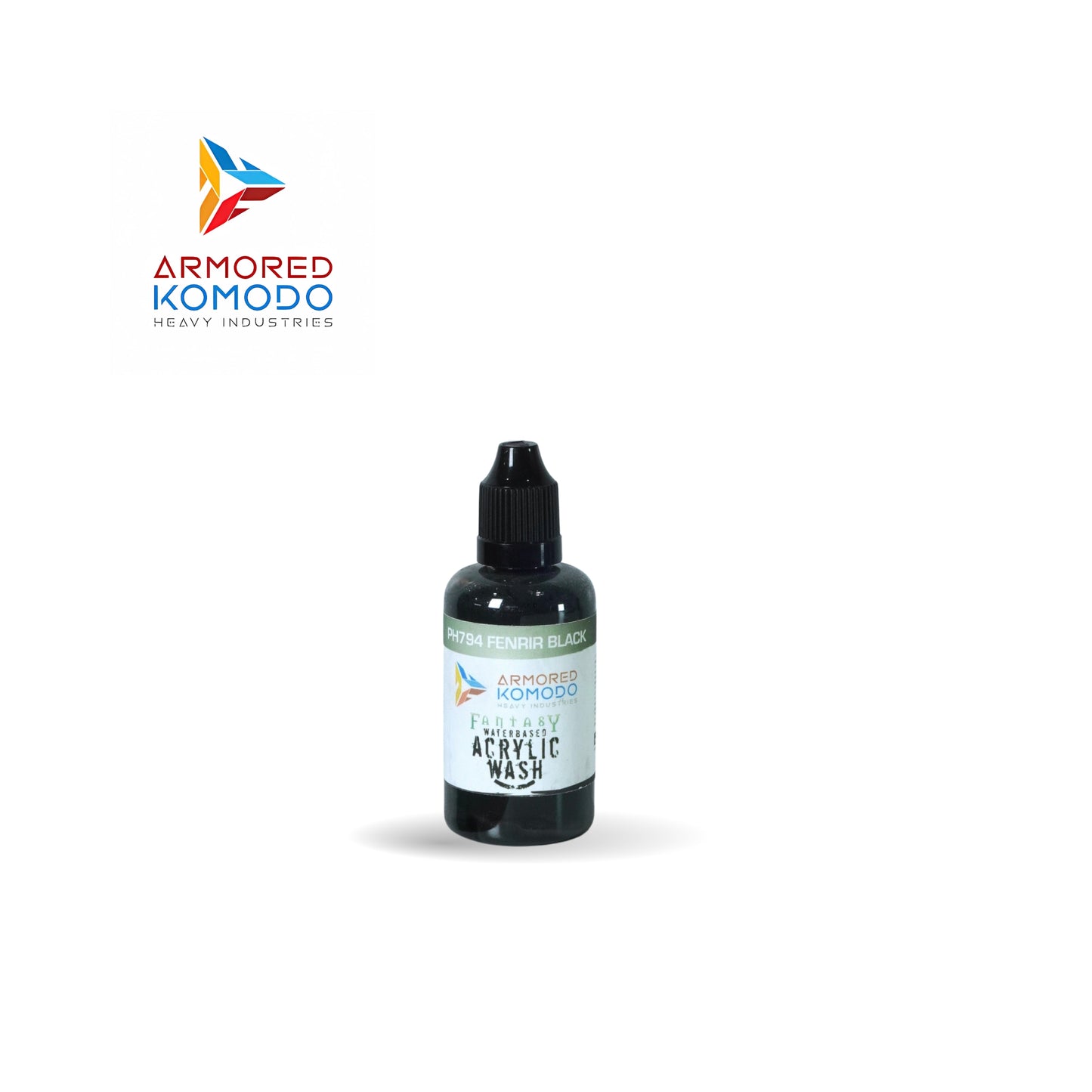 Arkom Waterbased Acrylic Fenrir Black Fantasy Wash 50ml PH794