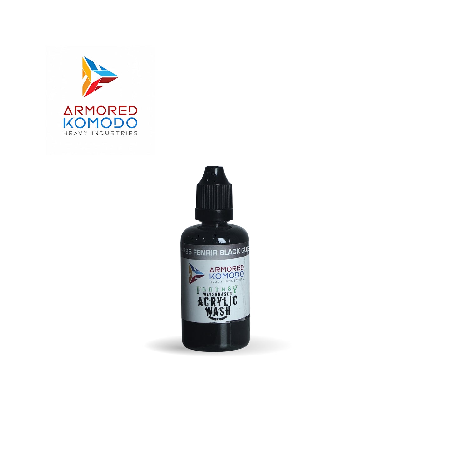 Arkom Waterbased Acrylic Fenrir Black Gloss Fantasy Wash 50ml PH795