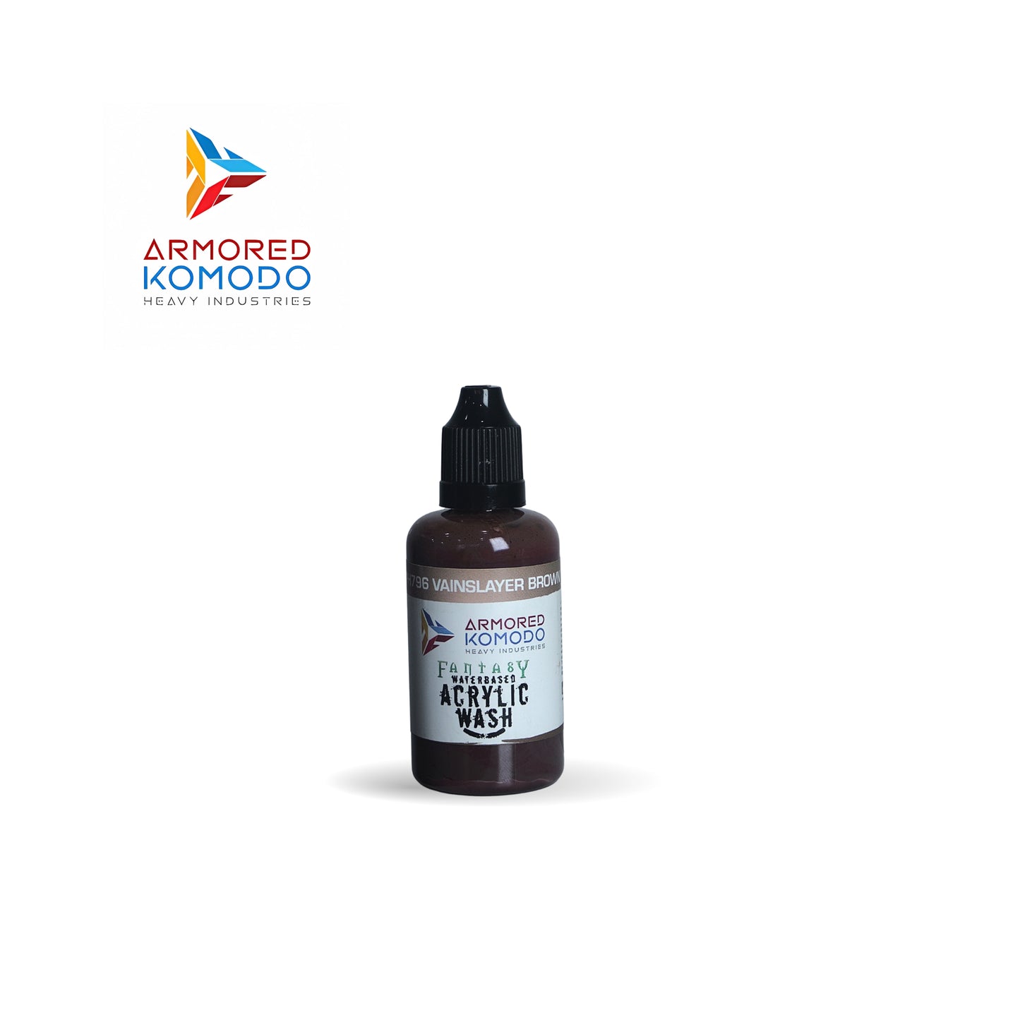 Arkom Waterbased Acrylic Vainslayer Brown Fantasy Wash 50ml PH796