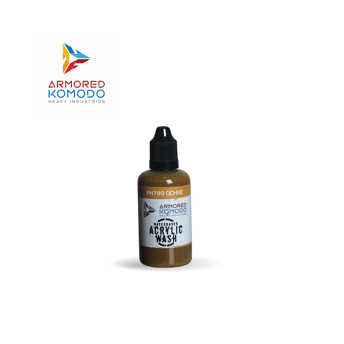 Arkom Waterbased Acrylic Ochre Regular Wash 50ml PH799