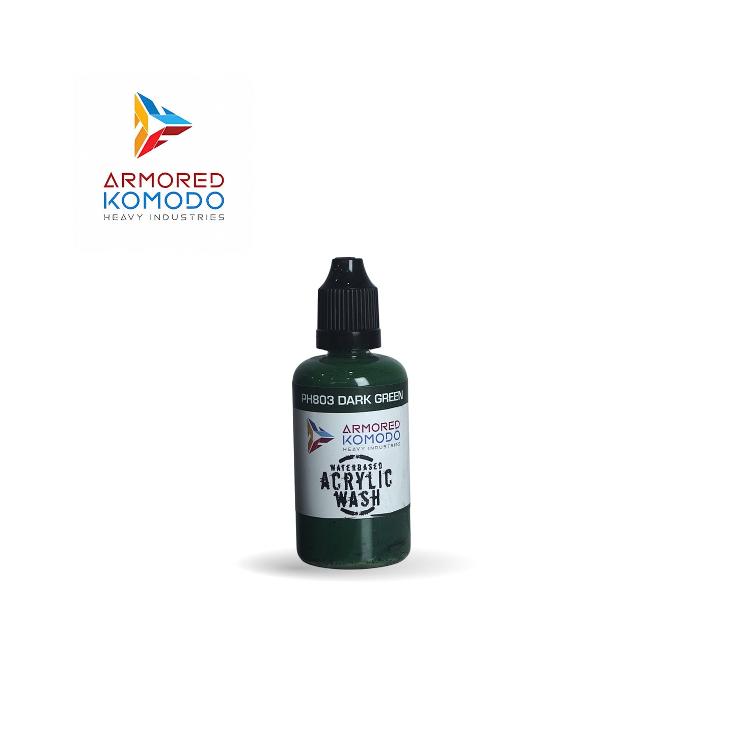 Arkom Waterbased Acrylic Dark Green Regular Wash 50ml PH803