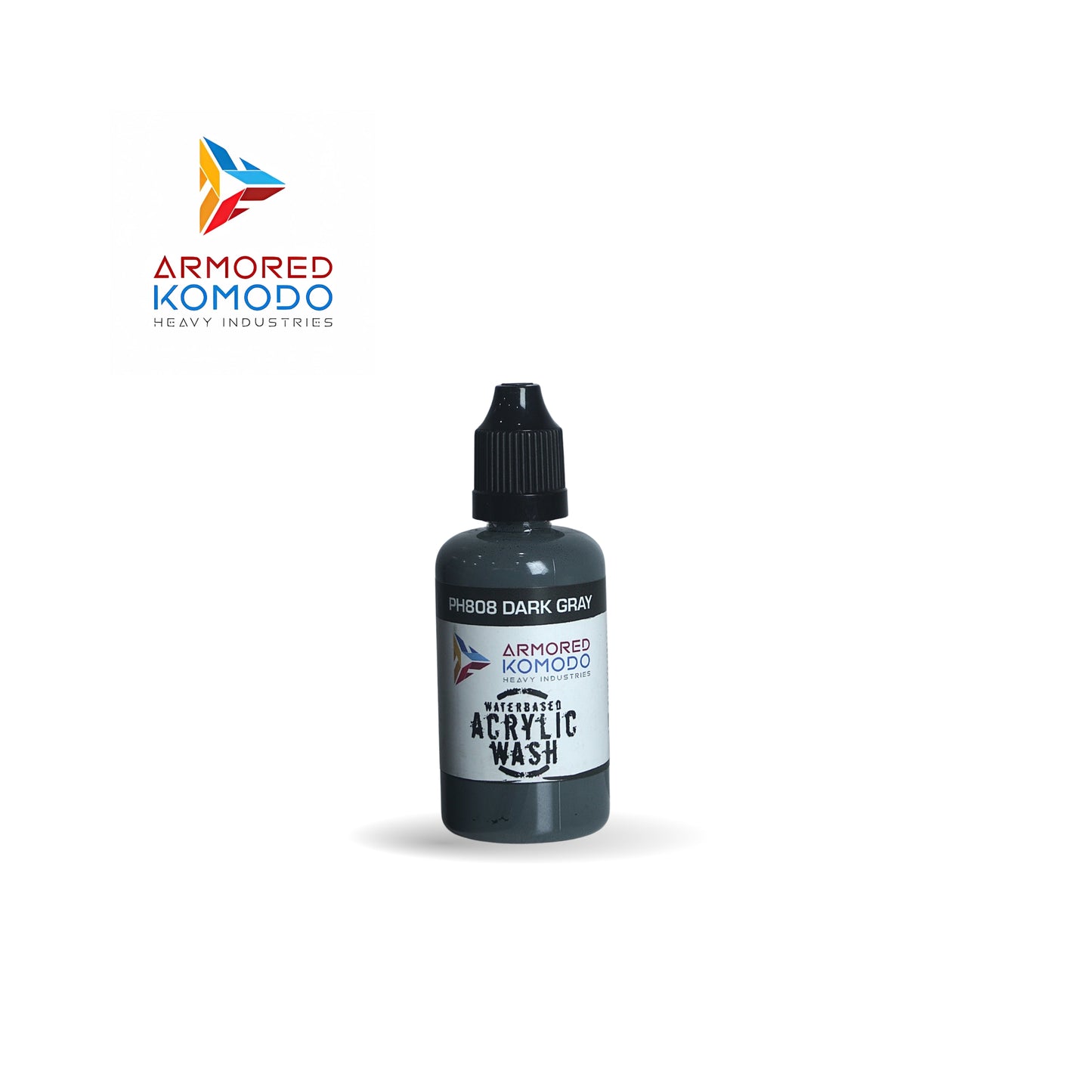 Arkom Waterbased Acrylic Dark Gray Regular Wash 50ml PH808