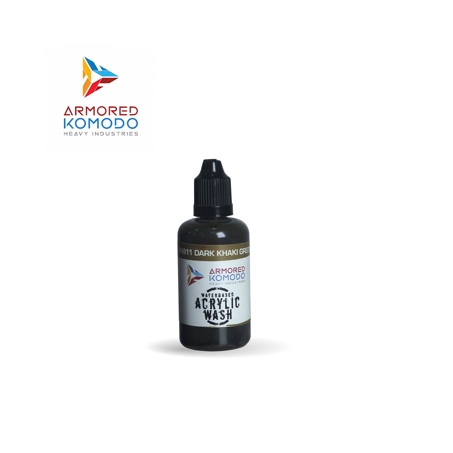 Arkom Waterbased Acrylic Dark Khaki Green Regular Wash 50ml PH811
