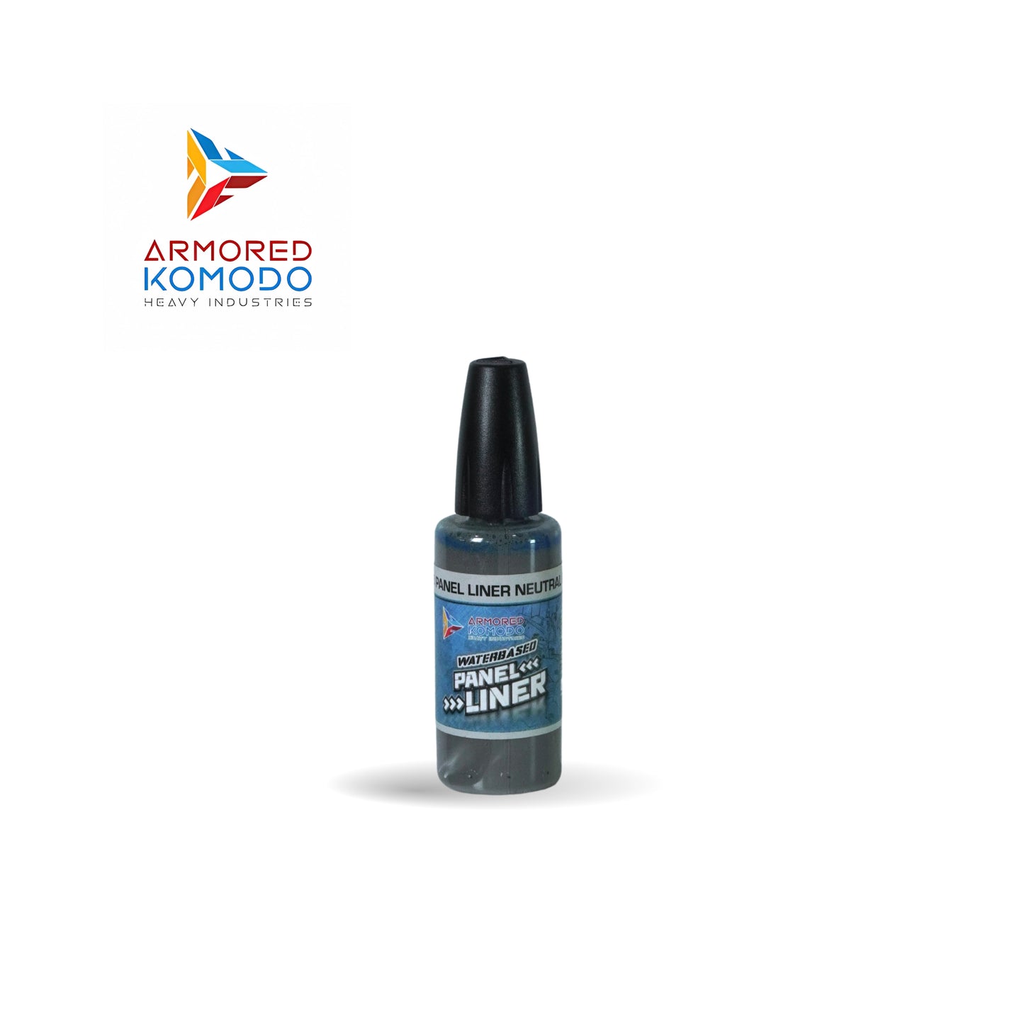 Arkom Waterbased Acrylic Panel Liner Neutral Gray New Bottle 40ml PH886