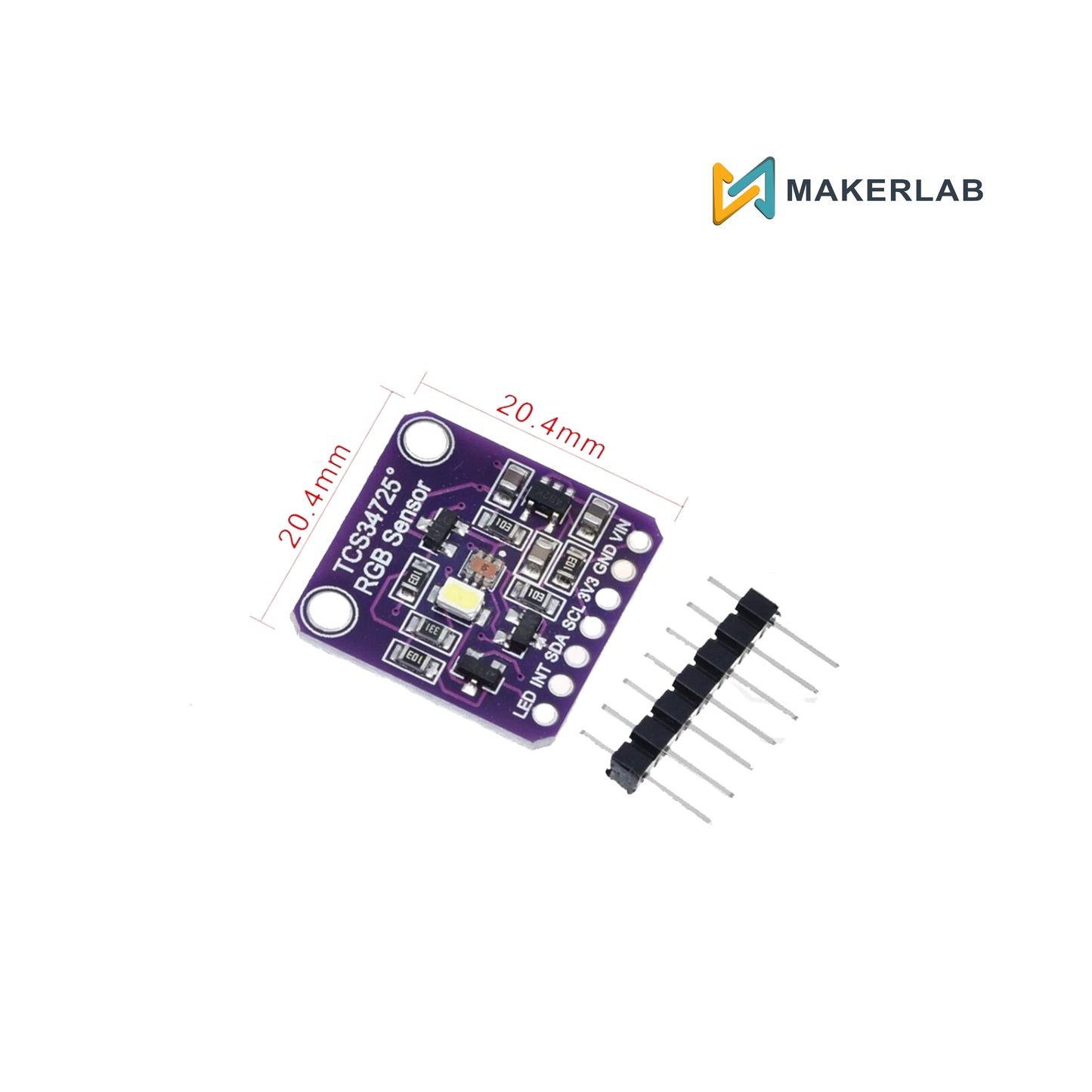TCS34725 RGB Color Sensor Purple