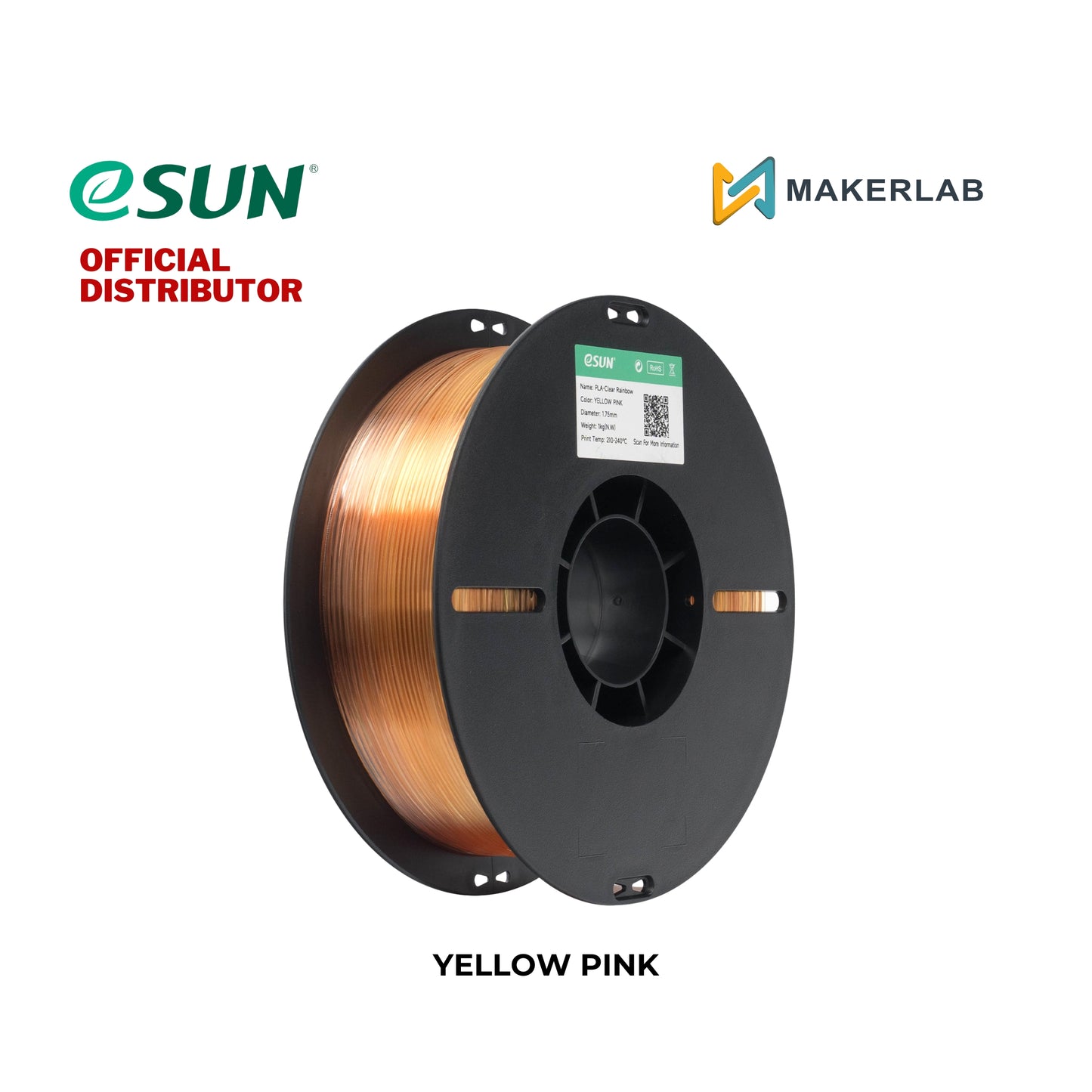 Esun PLA-Clear Rainbow Filament