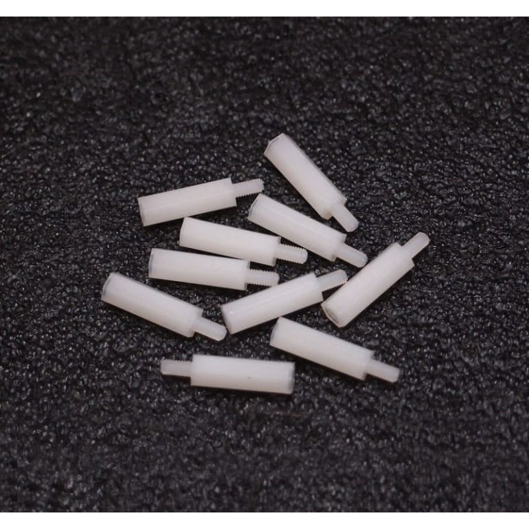 10Pcs m3x6+6 Male to Female Nylon Standoff