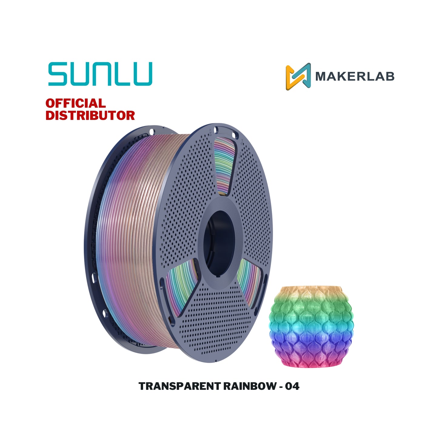 Sunlu Transparent Rainbow Filament