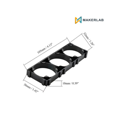 3 x 32650 Battery Holder with 32.35mm Bore Diameter