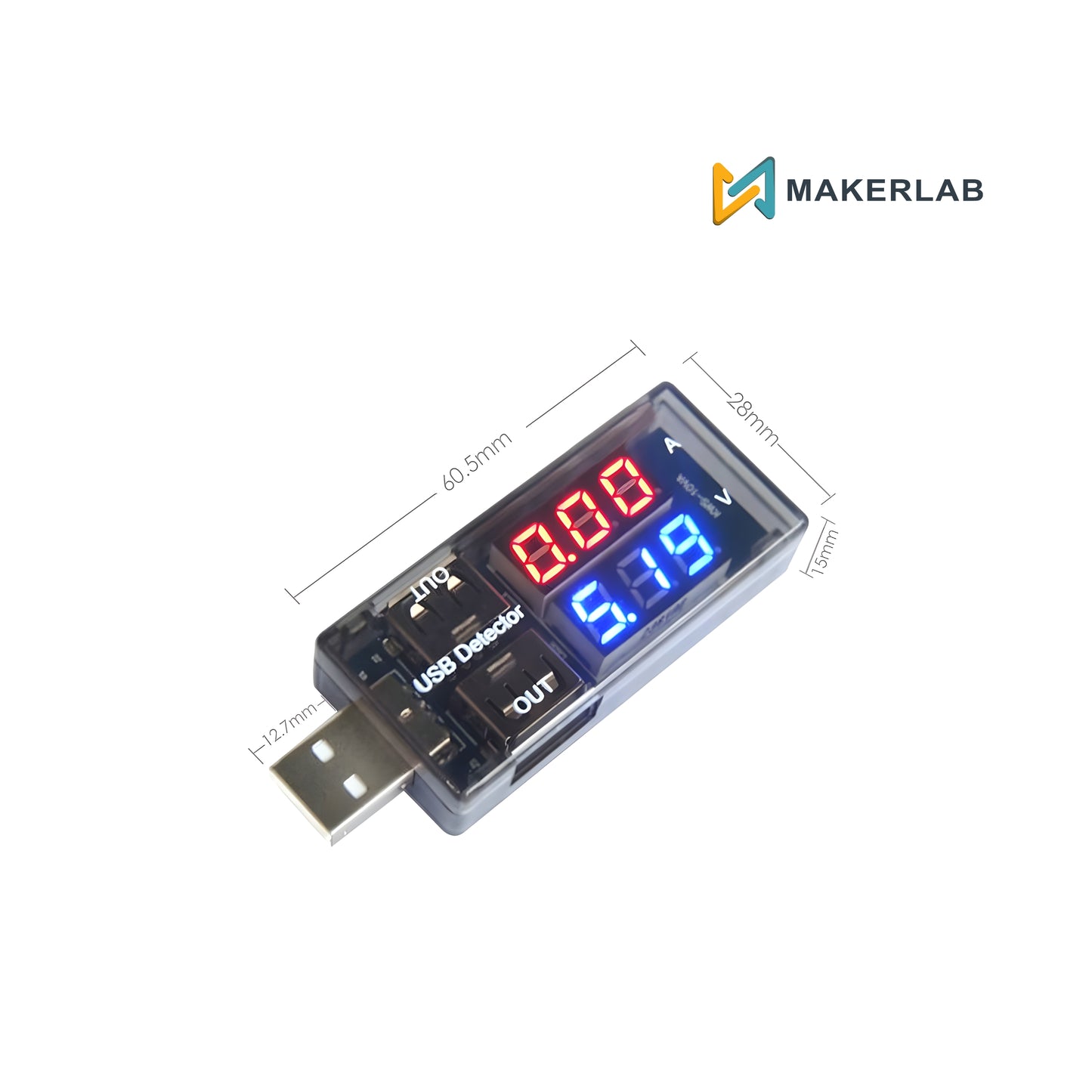 Dual USB Charger Digital Voltmeter Ammeter KWS-10VA
