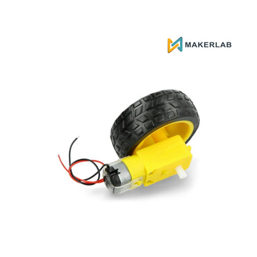 6V Yellow DC TT Gear Geared Motor and Wheel (Smart Car Robot Gear)