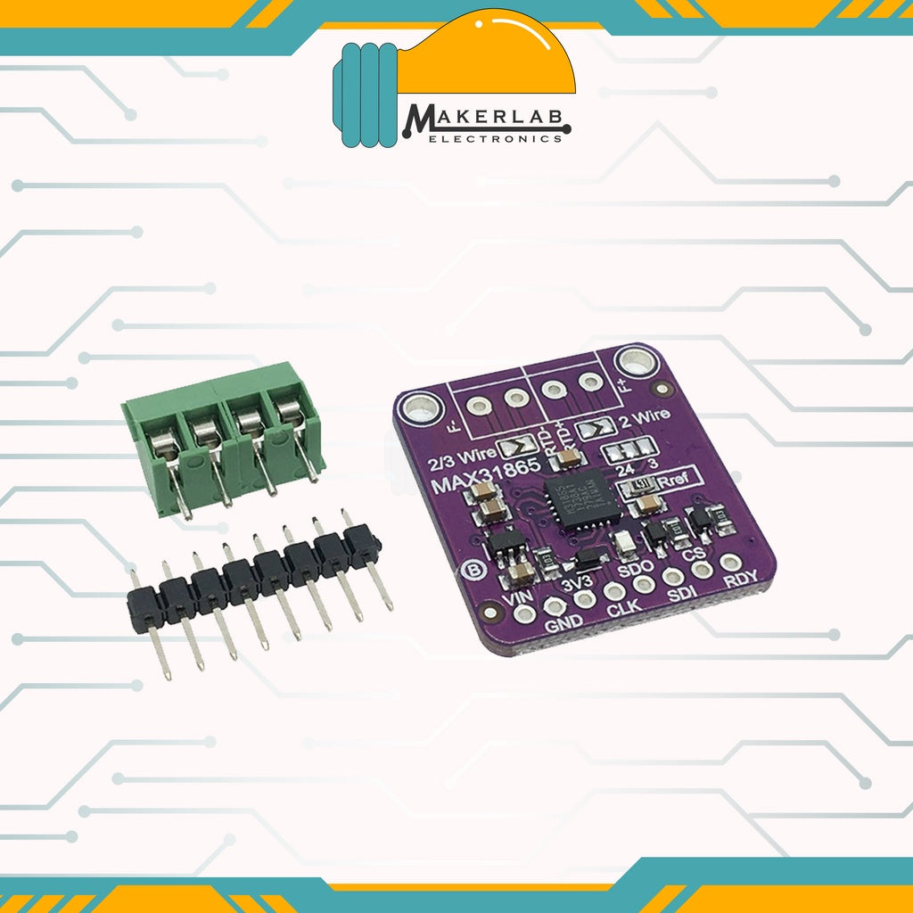 Unsoldered MAX31865 RTD Platinum Resistance Temperature Detector Module PT100-PT1000