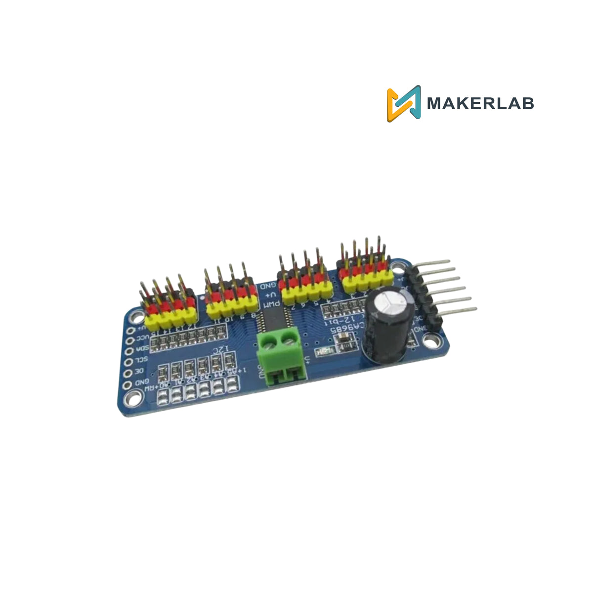 16-Channel 12-bit PWM Servo Driver - PCA9685 (Soldered)