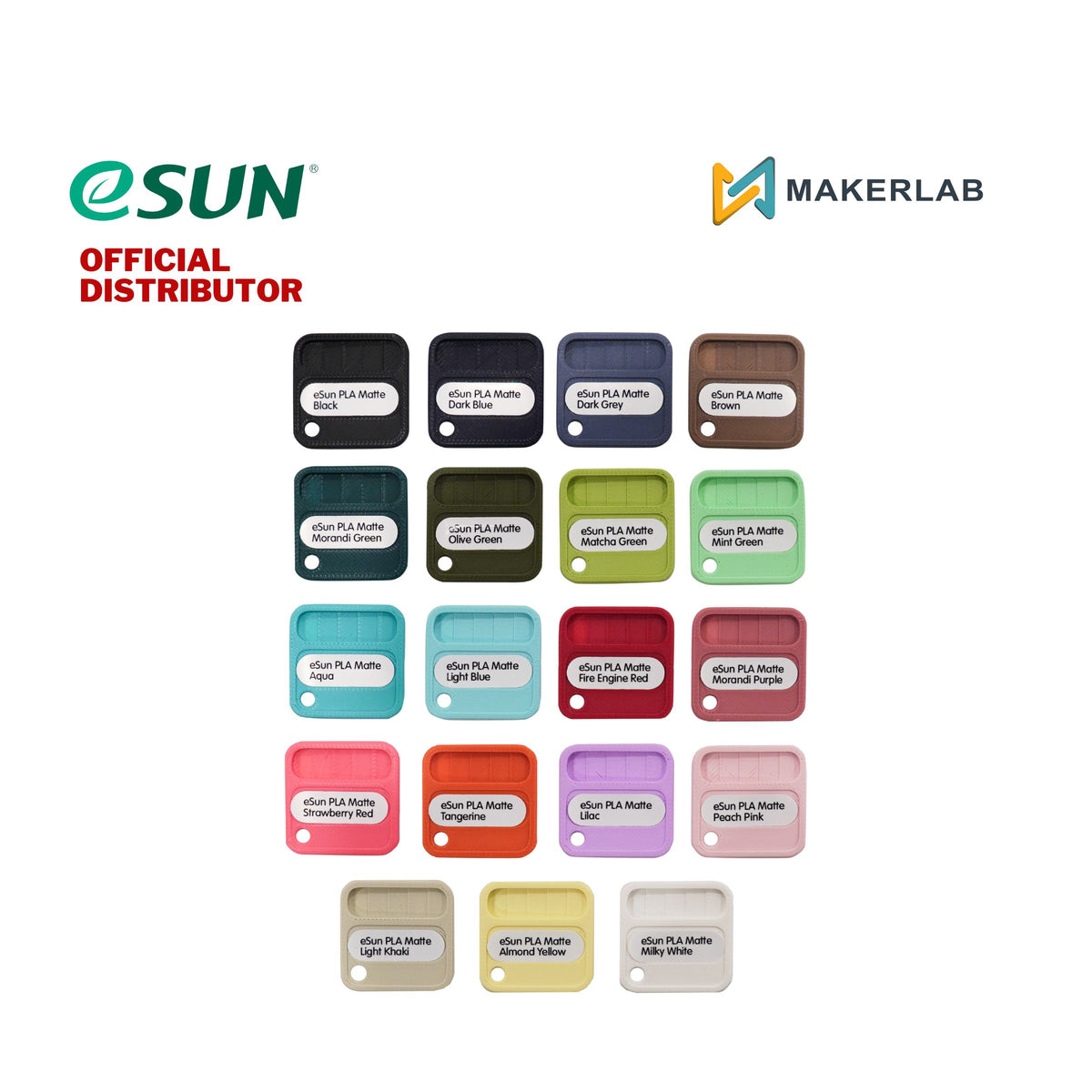 Esun Filaments Swatches