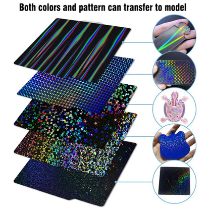 257*257mm Holographic Effect Sheet Plate for Bambu Lab P1, X1, A1 and Elegoo Centauri