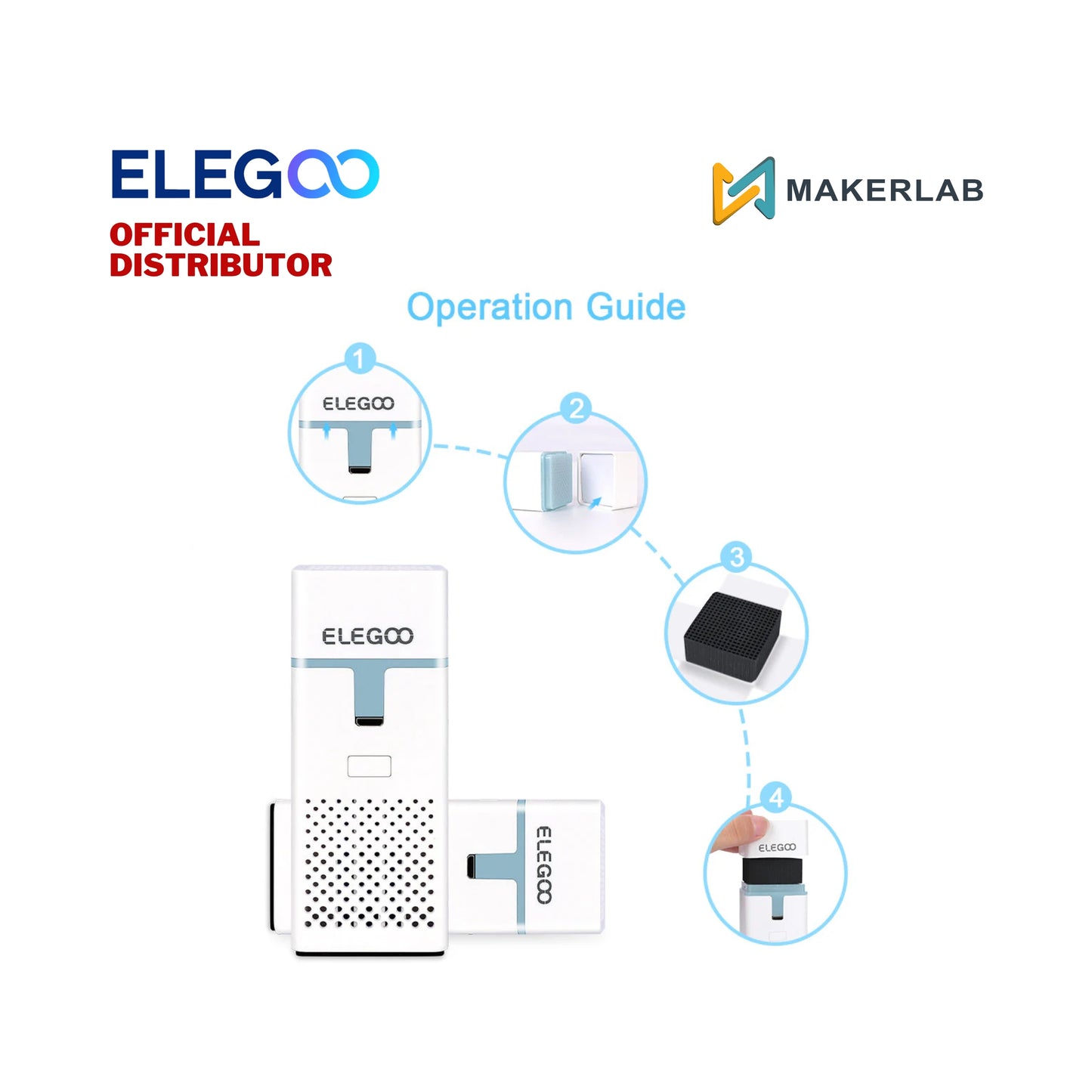 Elegoo Mini Air Purifier for Resin Printers (2 Pcs)