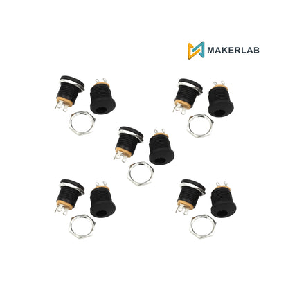 5pcs DC-022 with Nut Female DC Power Crown Jack 5.5*2.1mm