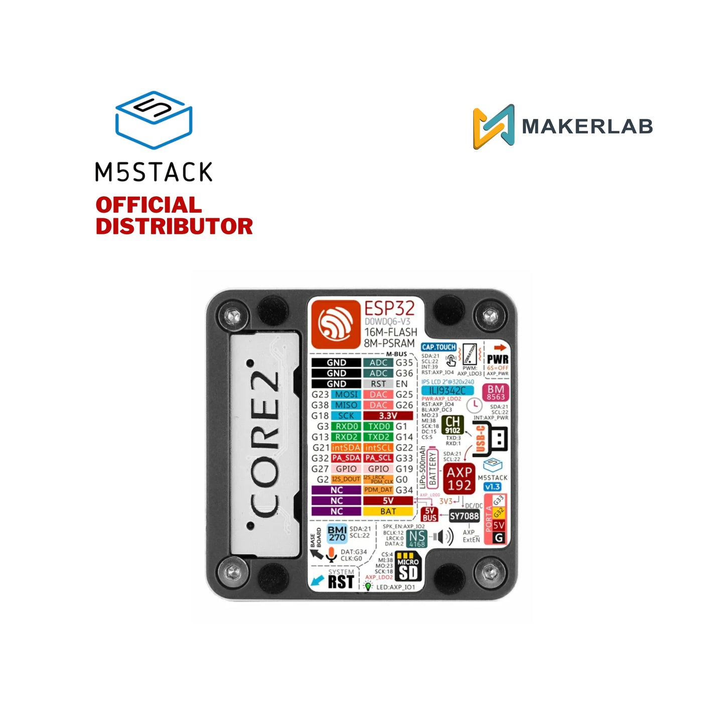 M5Stack Core2 ESP32 loT Development Kit v1.3