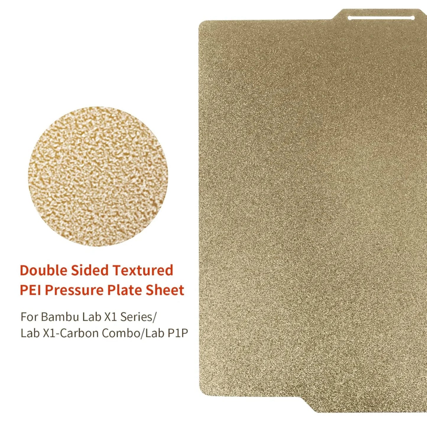 257*257mm Double Sided PEI Effect Sheet Plate for Bambu Lab P1, X1, A1 and Elegoo Centauri