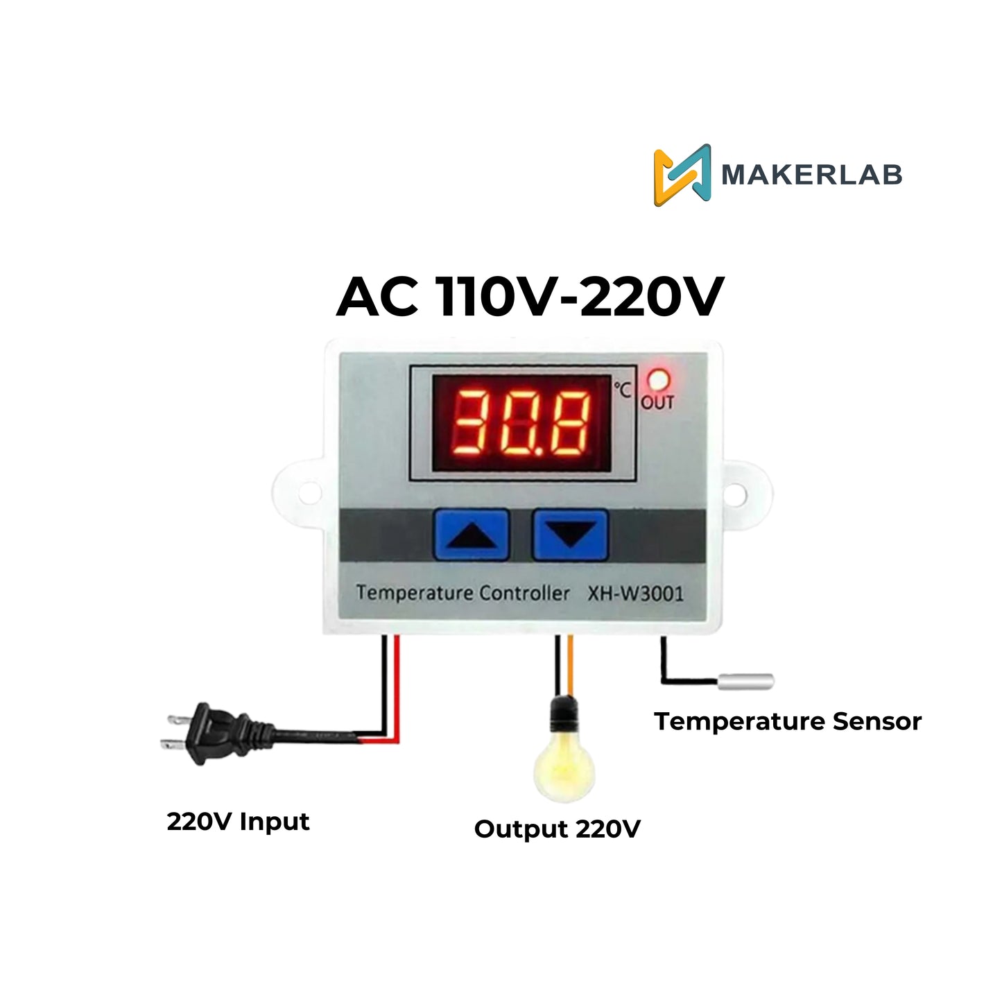 Thermostat Control XH-W3001 Multifunction Digital Temperature Controller Switch AC110 220V  XH W3001 Xhw3001