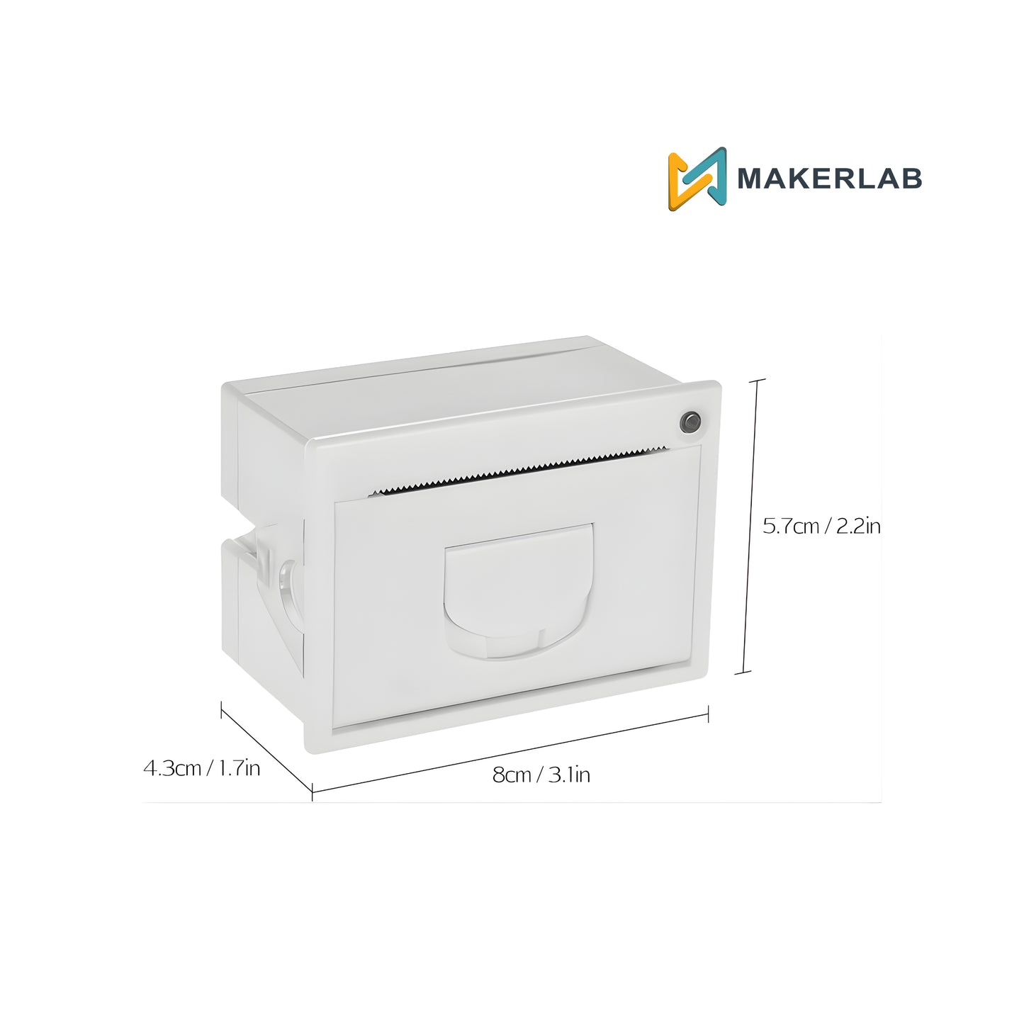 QR204 58mm TTL+USB Mini Panel Thermal Printer with Thermal Paper (White)