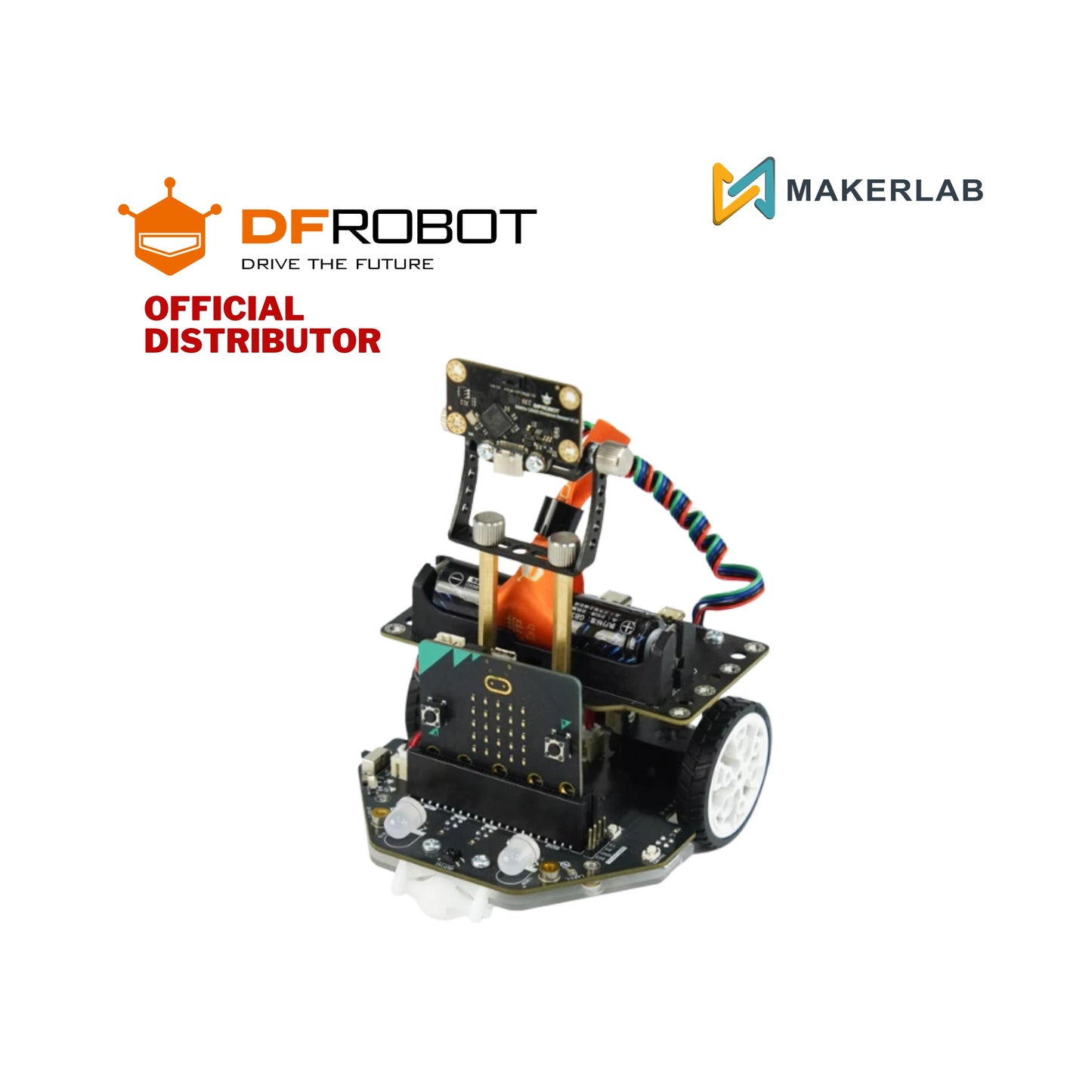 DFRobot Maqueen Plus V3 - STEM Educational micro:bit Robot with Matrix Laser Ranging (18650 Battery)