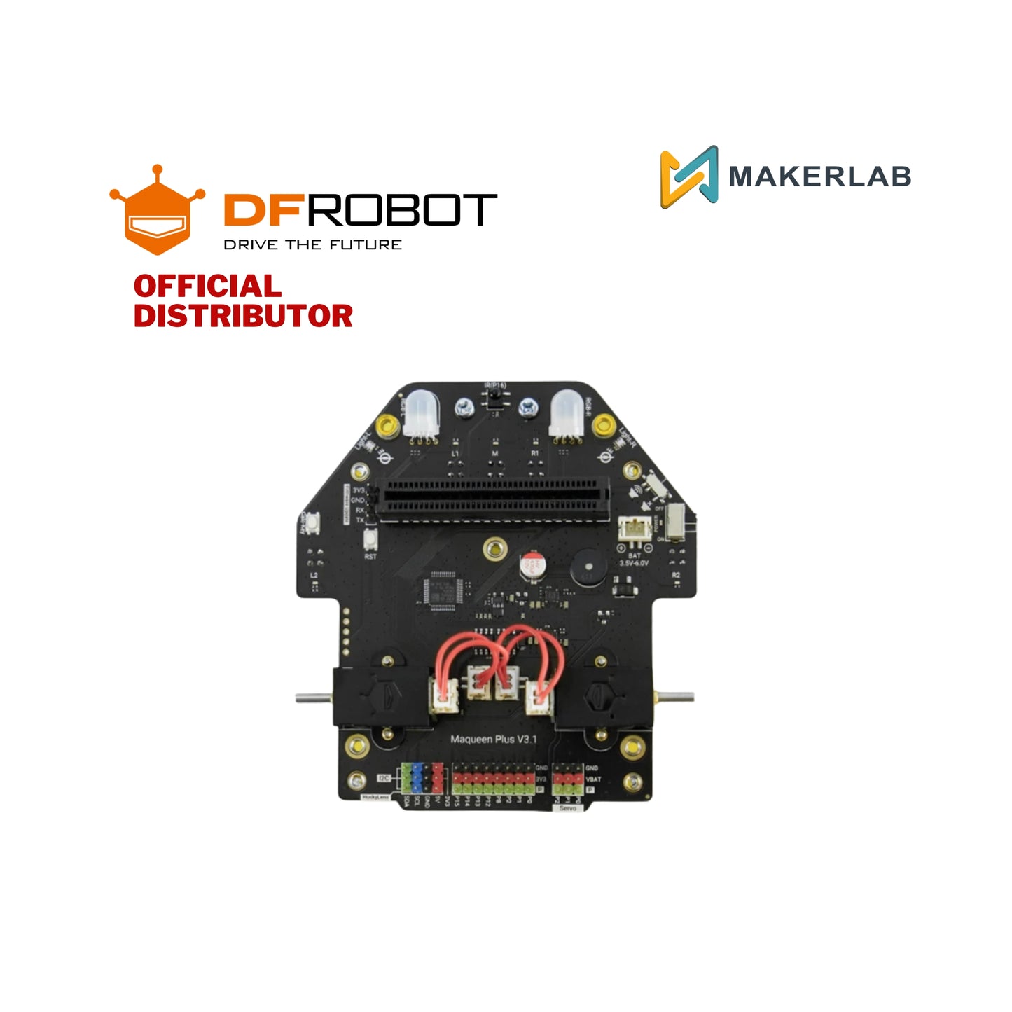 DFRobot Maqueen Plus V3 - STEM Educational micro:bit Robot with Matrix Laser Ranging (18650 Battery)