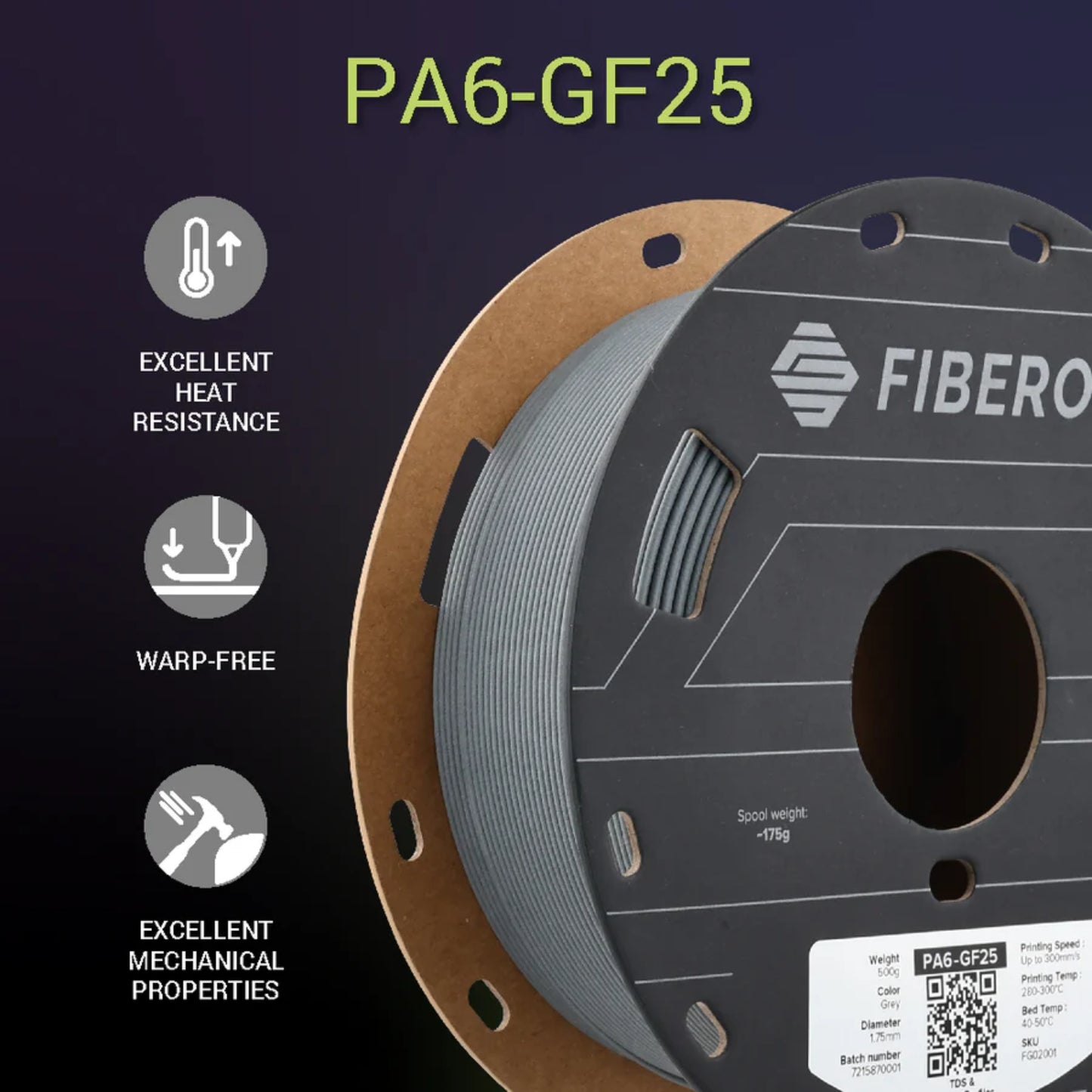 Polymaker PolyMide PA6-GF (Formerly Fiberon PA6-GF25)