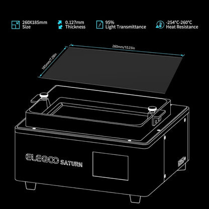 Elegoo 5pcs PFA Release Liner Film for Elegoo Saturn 3D Printer