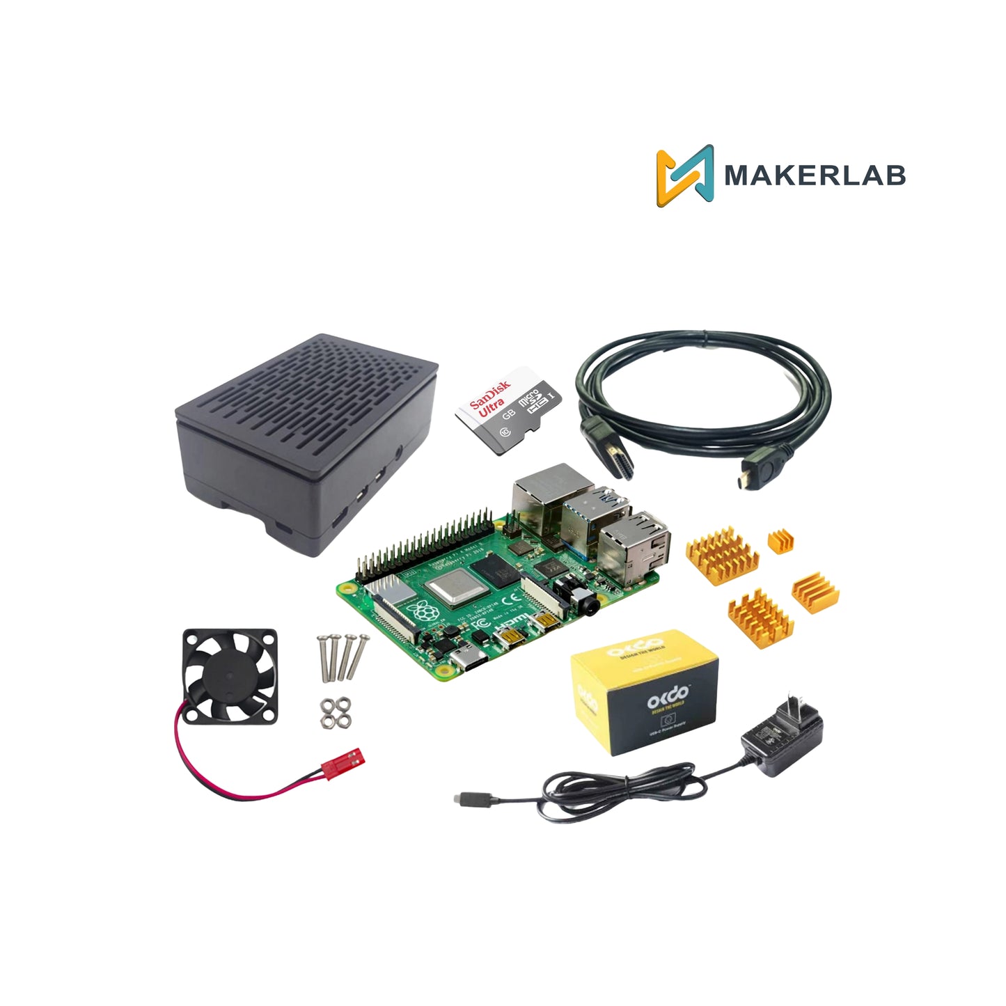 Raspberry Pi 4 Model B 4GB RAM Starter Kit OKdo Kit Plastic OkdoPsu - 32GB SD Card (Not Compatible with PisoWIFI OS)