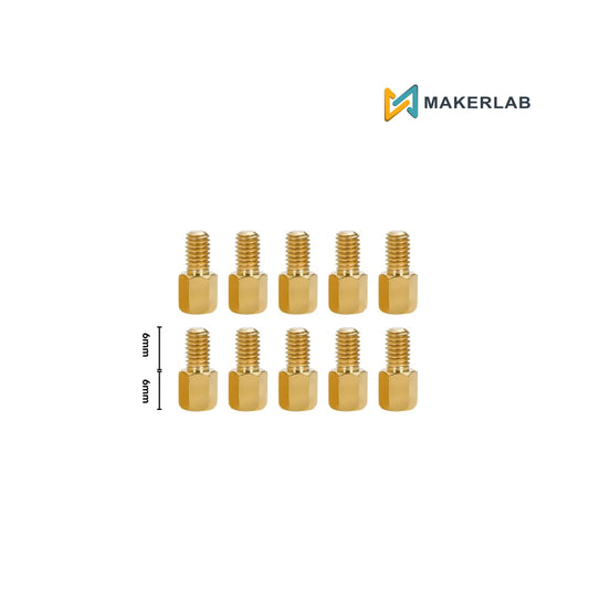 10pcs Male to Female Brass Standoff m3x6+6