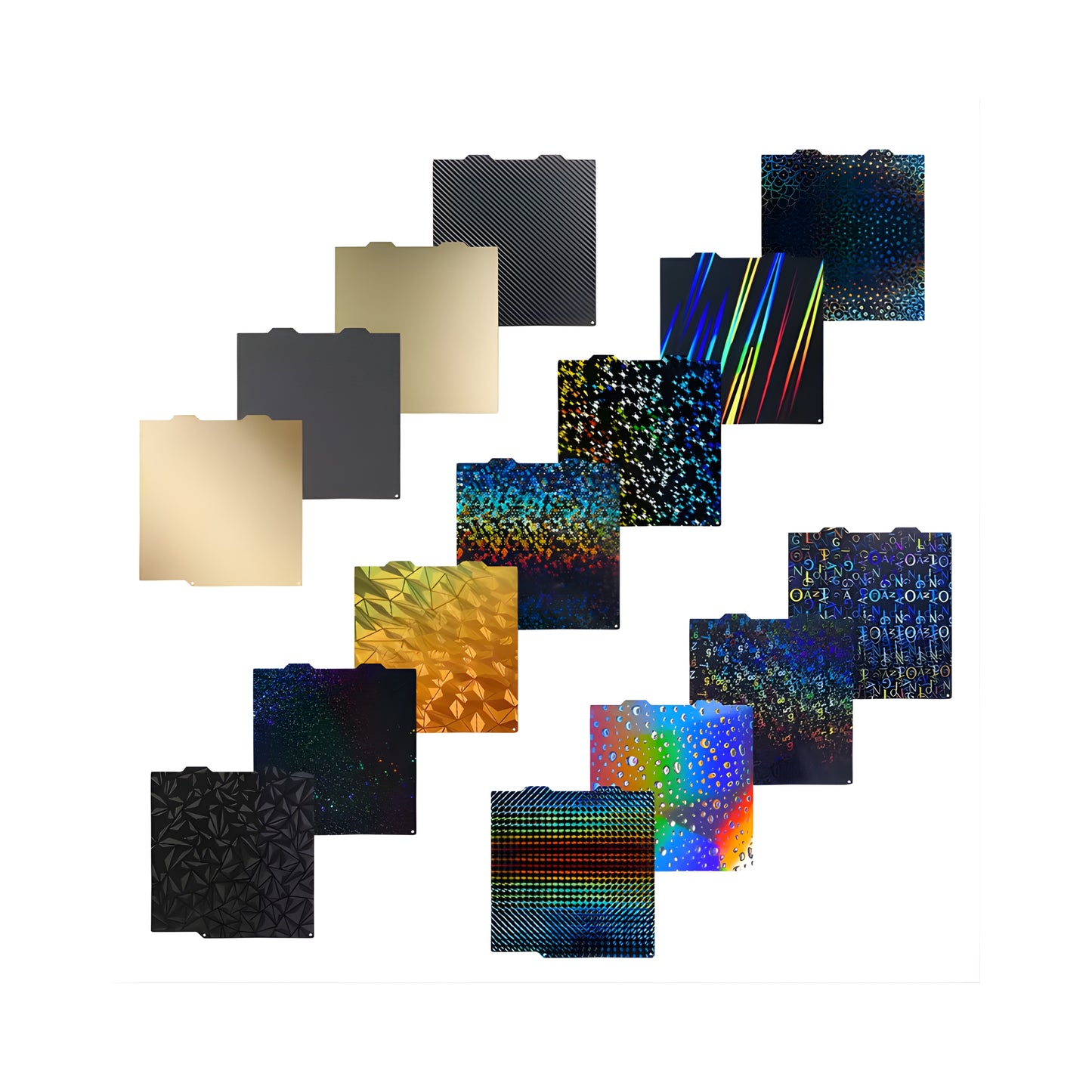 184*184mm Double Sided Holographic Effect Sheet Plate for Bambu Lab A1 Mini