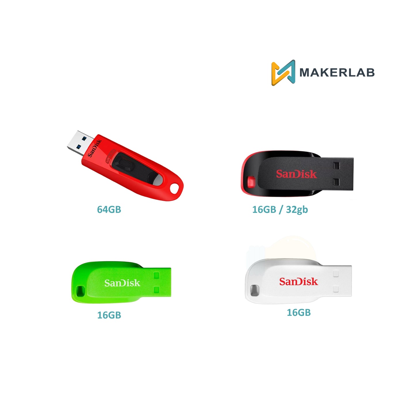 Cruzer Blade 16GB l 32GB USB 2.0 l 64GB 3.0 Ultra Flash Drive Sandisk