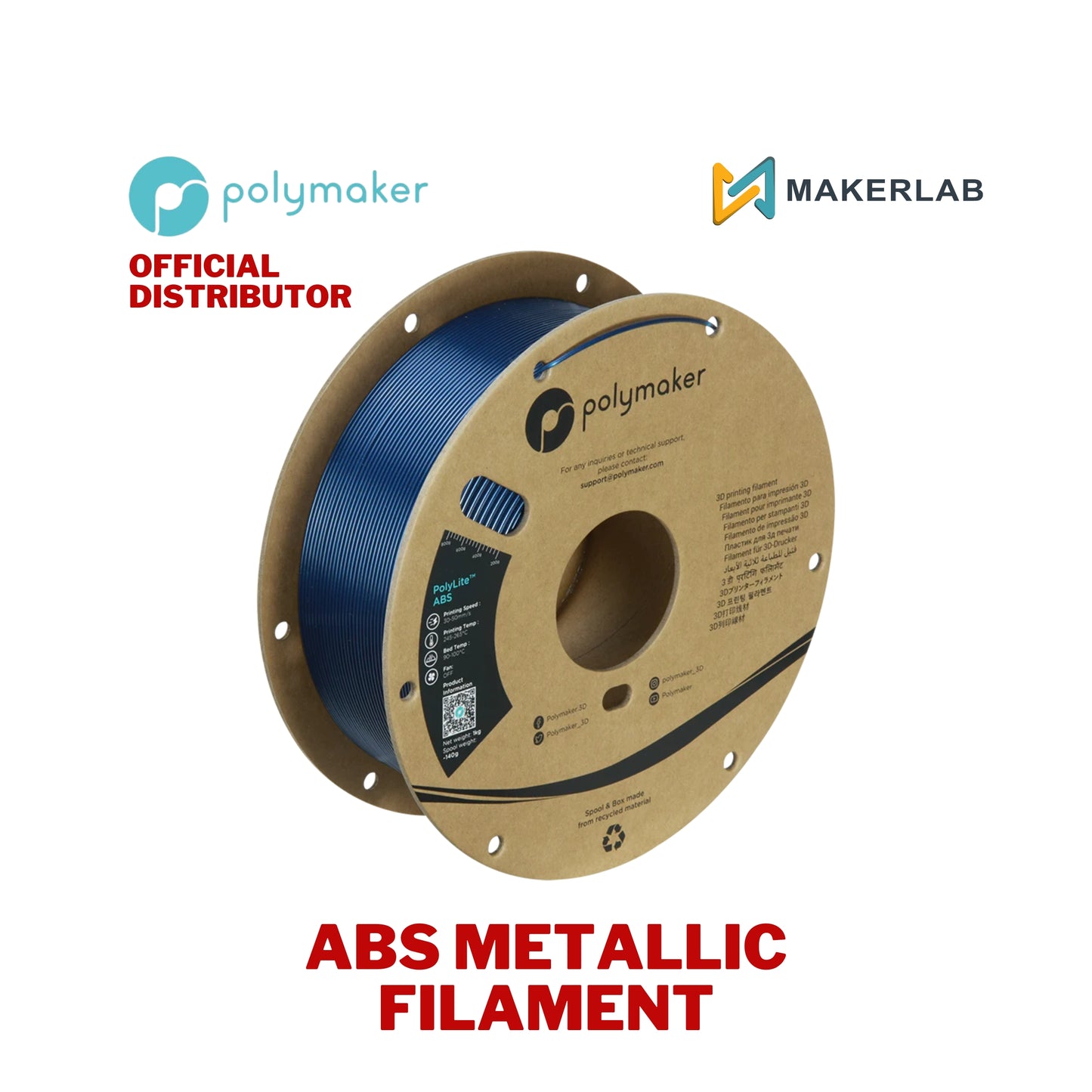 Polymaker ABS Metallic Filament