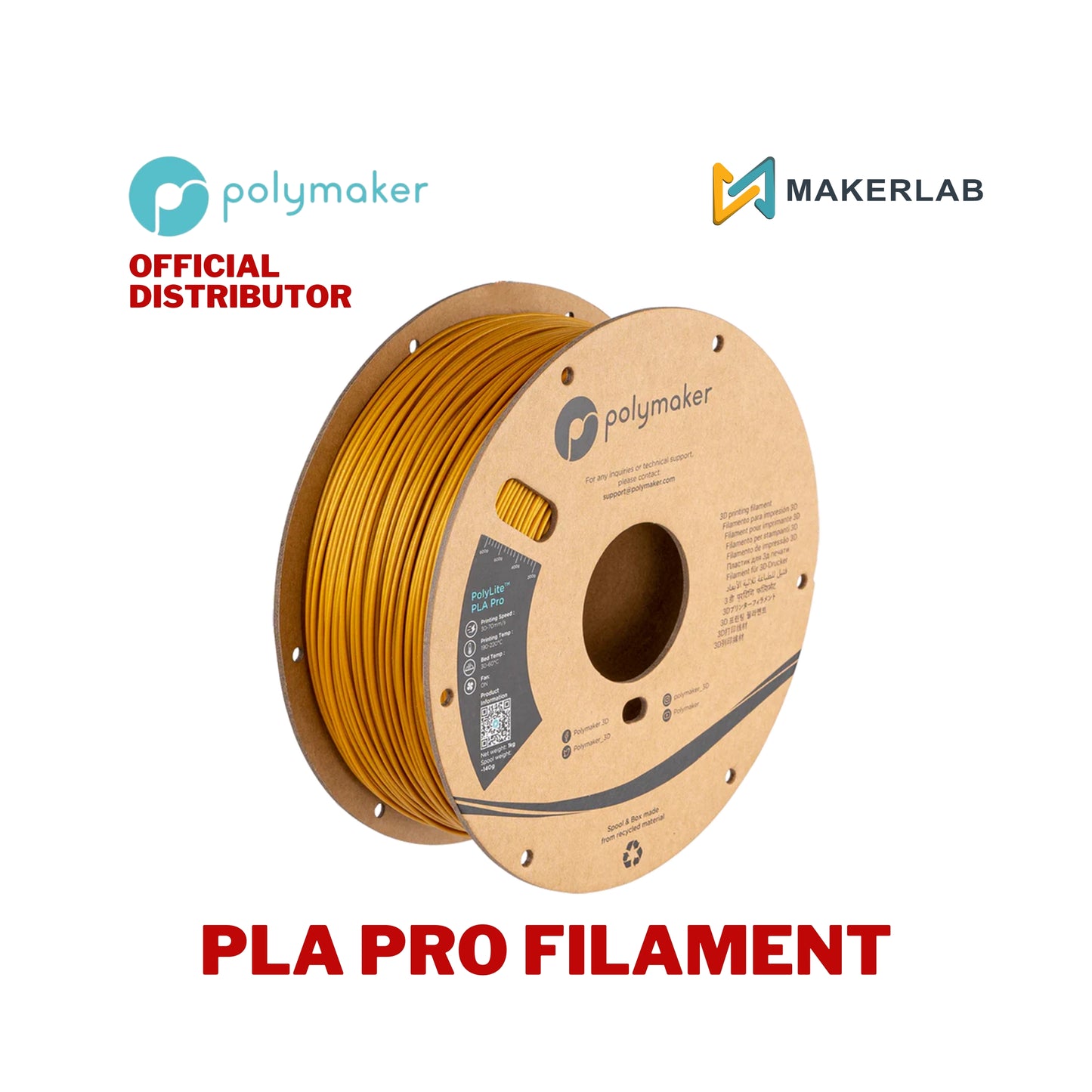 Polymaker PolyLite PLA Pro Metallic FIlament
