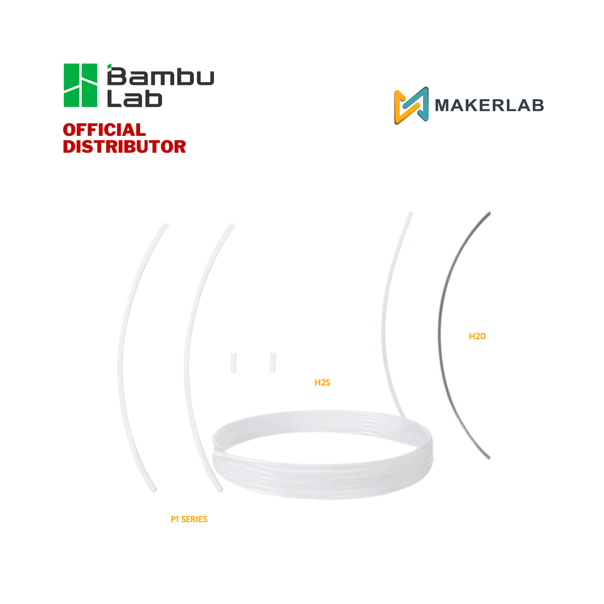 Bambu Lab PTFE Tube for P1P / P1S / H2S / H2D