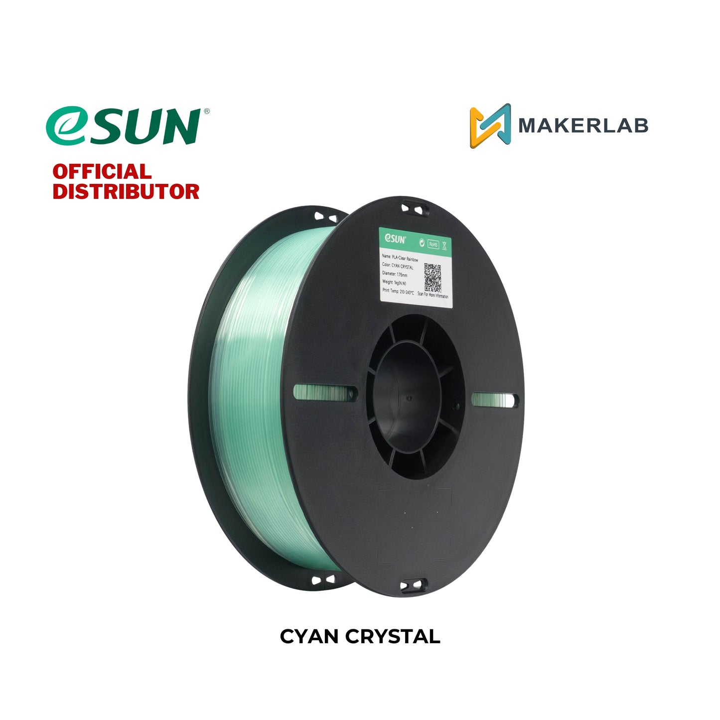 Esun PLA-Clear Rainbow Filament