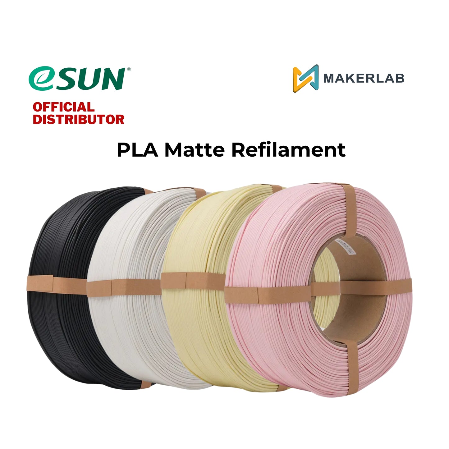 eSUN Refilament PLA Matte 3D Printer Filament 1.75mm 1KG Adaptable Bambu Lab